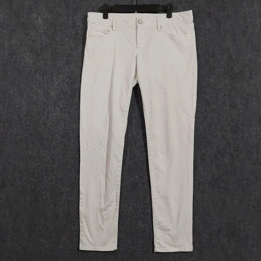 Lilly Pulitzer Pants Womens 10 White Worth Skinny Denim Jegging Stretch‎ Slim